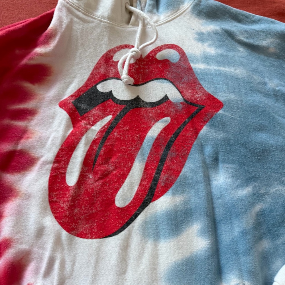 The Rolling Stones Red and Blue Tie-Dye Hoodie - NO FILTER TOUR 2019 - Picture 2 of 6